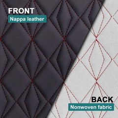 63″ Diamond Quilted Nappa Faux Leather Upholstery Fabric Foam Backed Auto DIY