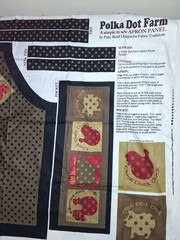 Polka Dot Farm Simple Sew Apron Panel High Fashionable Farm Patty Reed Chicken