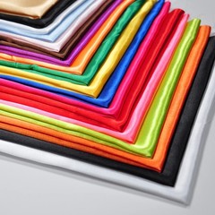 Satin Fat Quarter 18pcs 18inchX20.5inch 100% Polyester Poplin Fabric – Solid …