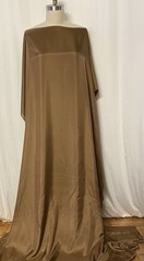 100% Luxurious Silk Habotai Taupe Brown Fabric By The Yard 44 “Wide