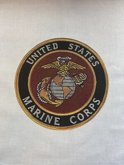 1 United States Marine Corp Quilt Block “Veteran Military Quilt Fabric Seal Wall