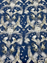 5 Yard Hand Block Animal Bird Print Cotton Indian Natural Sanganeri Print Fabric