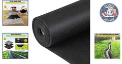 8 oz Geo-Textile Landscape Fabric, 3ft x 100ft – Ideal for Drainage & Weeding