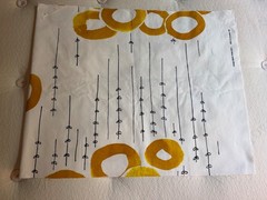 IKEA Maria Vinka 2011 Golden Yellow Flowers Wide Fabric 85.5″ x 59″ + 23″ x 59″