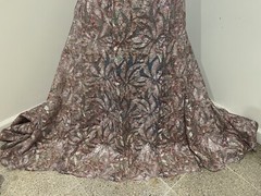 ROSE PINK MULTICOLOR Sequins Lace Fabric 50” Width 1 Yard
