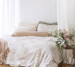 Bella Notte MATHILDE Linen fabric soft muted pastel floral by yd pink beige new