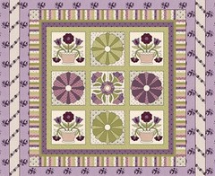 Pansy For Your Thoughts Pansy Pots Henry Glass BTY 44″ Wide