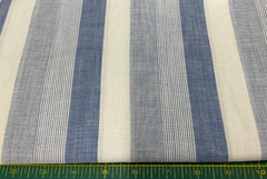 BLUE & WHITE STRIPE WEAVE COTTON– 1 3/8 YARDS