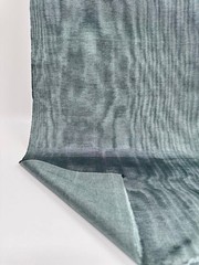 Sage Green Silk Moire Fabric By 2 Meters, Watermark Patterned