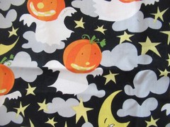 Westminster Fibers ” PUMPKINS GHOST MOON STARS” VTG RARE SZ 25″X44″ NEW