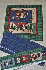 r- SEWING FABRIC MATCH SET READY TO SEW BRIGHT COLORS FOLK ANGEL THEME