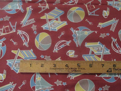 3 yards x 44″ Quilt Fabric 2008 Thimbleberries Play Time Beach ball Boat Swing