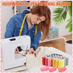 140 Pcs Sewing Thread Kit, 36 Assorted Colors Machine Threads with Spools,…