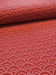Rosso Onde Digitalmente Stampato Giapponesi Importato Tradizionale Imbottitura