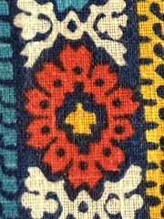 4.44 Yds Cotton Fabric – Boho Retro Stripe Colorful – Sewing Crafts Home Decor