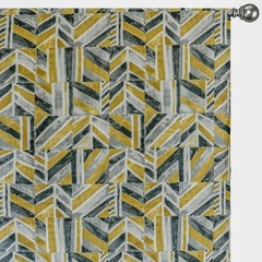 Gray, Chartreuse, Ivory Cotton Fabric by the Yard, 54 inch width Gray Cotton