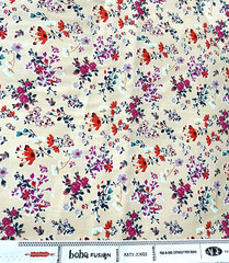 Quilting Fabric FUSIONS BOHO Art Gallery Fabrics 100% Cotton Floral on Cream