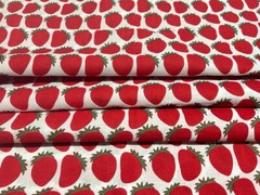 5 Yard Indian Hand Block Print Cotton Fabric Fabric Printed Strawberry Jaipuri