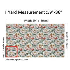 Groovy Floral Flannel Fabric by The Yard,Peony Flowers Upholstery Fabric for …