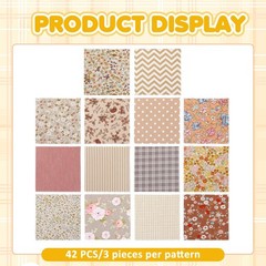 Charm Pack Fabric PreCut Quilting Squares Multicolor Floral 5×5 Inch 42 PCS