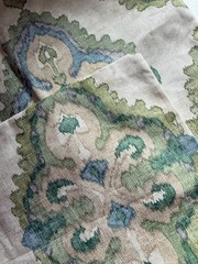 MAGNOLIA HOME Queen Bay Medallion FABRIC Custom 17” Throw Pillow Covers (4)