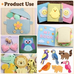 12 Pcs 36 x 36 Inch Large Felt Fabric Sheets by The Yard 1.2 mm Soft Craft Fe…