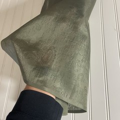 SILK Olive green, FABRIC 3 Yards x 22 Inches Wide or 108 Inches x 22 Wide