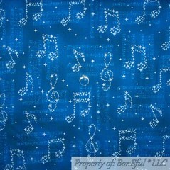 BonEful Fabric FQ Cotton Quilt Aqua Blue Water Sea Creature Crab Fish Scenic Dot