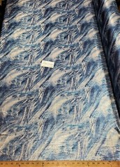 Digitally Printed Stretch Sequin on Spandex Fabric Sold BTY “Blue Waves”