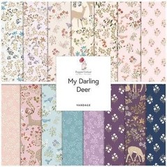 Poppie Cotton My Darling Deer Fabric Collection 15pc Fat Quarter Bundle