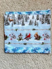 1 Yard Cotton Print Quilting Fabric Christmas Winter Clothworks Shop Hop Animals