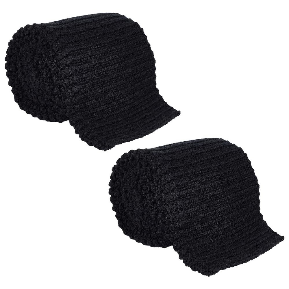 2 PCS Thick Knitted Rib Fabric Cuffs Replacement 28.7×2.75 Tubular Black