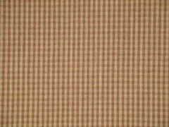 Brown Small Check Homespun Fabric | Primitive Rustic Cabin Cotton Fabric