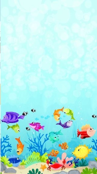 By 24″ Repeat Generic Susybee Under The Sea Fish Border Cotton Fabric 2/3 Yard