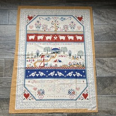 Vintage Fabri-Quilt Cuddle Prints Primitive Farmhouse Fabric Panel 43×32