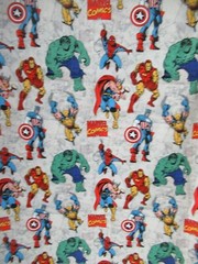 Marvel Super Imposed Hero Character Camelot Quilt Cotton Fabric 1YD X 43″W NEW