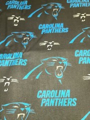 NFL Carolina Panthers 100% COTTON FABRIC BY THE 1/2 YARD