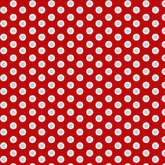 Christmas Fabric | Holiday Lane Red White Olive Dot | Henry Glass YARD