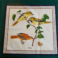 Waverly Birds Country Weekend Fabric 12 Squares Pillow Upholstery 54 x 2 yds VTG