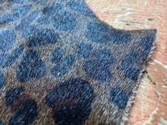 Genuine Hair-On Hide Leather Cheetah Leopard Print Glossy Upholstery Designer