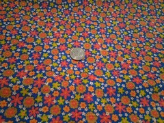 Red White Orange Yellow Floral Feed Sack Type Fabric 45″ X 36″