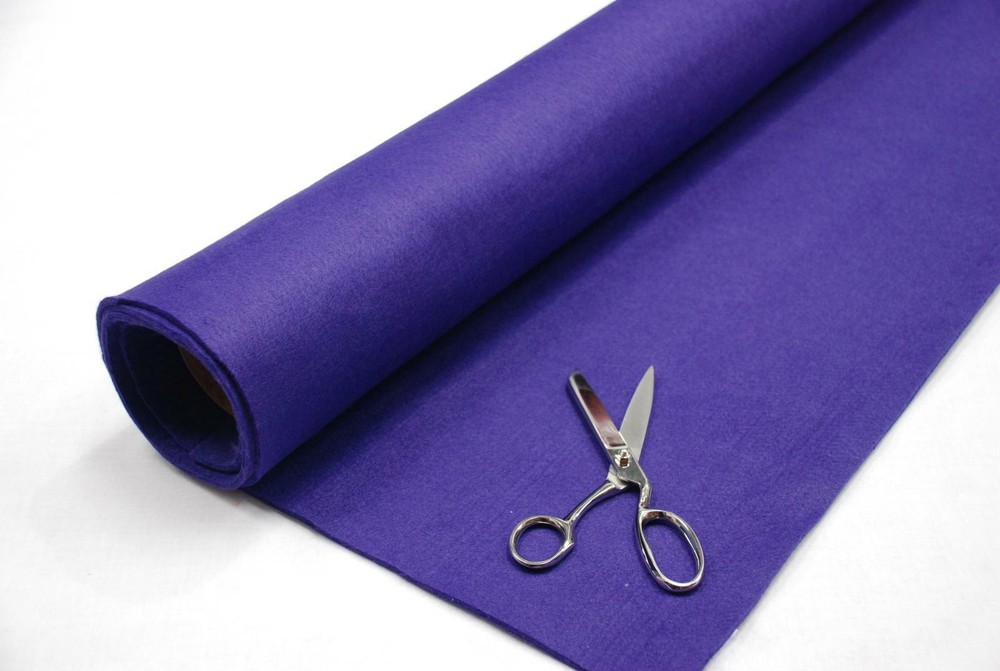 3mm THICK Acrylic Felt Baize Craft/Poker Fabric/Material PURPLE