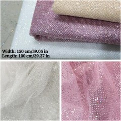 Sequin Glitter Mesh Tulle Fabric Backdrop Cloth Wedding Decor Crafts Costume Sew