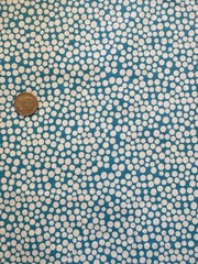 Windham Fabrics Botanical Pop Teal White Dot 100% Cotton Fabric 1 Yard