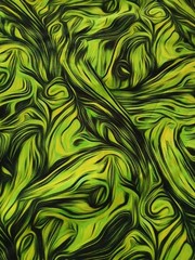 Marbled Green 1 Yard Cotton Lycra
