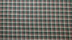 Vintage Primitive Green Burgundy Wine Red Homespun Quilt Craft Doll Plaid Fabric