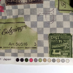 Vintage Lecien Fabric–Art Store Theme–Japan Cotton Quilting Sewing 2 Yards