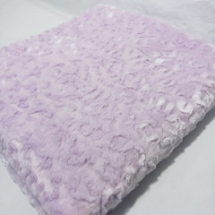 Lavender Textured Minky Fabric Remnant 50 in Wide x 1.5 Yards