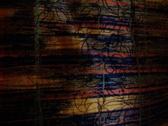 2.5yd DESIGNER FABRIC ITALIAN BLACK GOLD RUST BRICK SATIN FACED MATELASSE PANELS