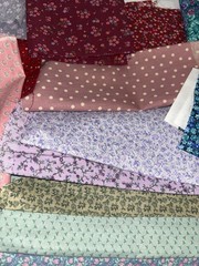 Large Lot Vintage Floral Fabric Pieces Scraps 3 Pounds Tiny Flowers 90’s